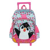 Mochila de Rodinhas Sem alça Luxcel Up4You Pinguim Verde