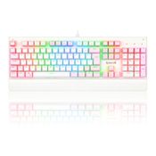 Teclado Mecânico Gamer Redragon Kala, RGB Branco e Rosa, Switch Brown, ABNT2, Branco