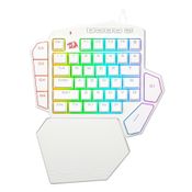 Teclado Mecânico Gamer Redragon Ditix One-Hand, RGB, Switch Azul, Branco