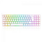 Teclado Mecânico Gamer Redragon Ashe, RGB, Switch Blue, ABNT2, White