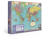 Quebra-Cabeça 500 Peças - Mapa do Mundo Mercator - Toyster