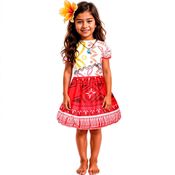 Fantasia Moana 2 Infantil com Colar de Carnaval pra Menina