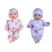 Boneca Bebê - Miyo Menina com Acessórios e Som - Roupa Arco-íris - Sortida - Cotiplás