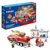 Blocos de Montar Bombeiros Ultra Caminhão e Quadriciclo 807 Peças Xalingo