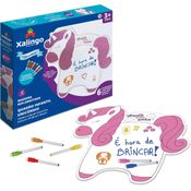 Quadro Branco para Colorir Infantil Unicórnio Xalingo