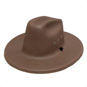 Chapéu Infantil Marrom Country Com Cordão Ajustável pra Fantasia Xerife Vaqueira Cowboy Cowgirl Festa Junina -