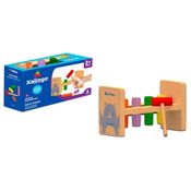Brinquedo Educativo Coordenação Bate Pinos em Madeira Xalingo