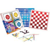 Jogos Clássicos 4X1 Dama Ludo Trilha Pega Varetas Xalingo