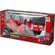 CAMINHÃO BOMBEIRO CONTROLE REMOTO 20 CM 4 FUNÇÕES -  DM BRASIL
