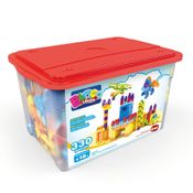 Blocos de Montar Super Caixa Divertida 330 peças Dismat MK169