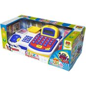 CAIXA REGISTRADORA COM LUZ SOM E ACESSORIOS AZUL - DM TOYS