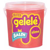 Slime Gelelé Big Slime Glitter Laranja Balde 1,5kg