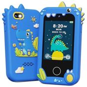 Telefone Brinquedo Infantil KOKODI Dinossauro para Meninos de 3 a 10 Anos, Tela Touchscreen HD, Câmera Dupla, Cartão SD 8GB, Brinquedo Educativo para