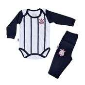 Conjunto Bebê Corinthians Body e Calça Oficial