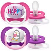 Chupeta Ultra Air Happy 6-18m Pinguim C/2 Philips Avent