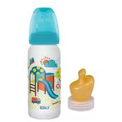 Mamadeira Divertida 240ml Lillo + Bico Látex Lábio Leporino Nuk