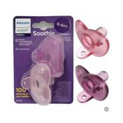 Chupeta Soothie 0-3meses Rosa c/2 Philips Avent