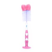 Escova Para Mamadeiras e Bicos Rosa Comtac Kids