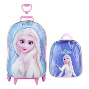 Mochila 3d Elsa De Rodinhas Lancheira Frozen Maxtoy 3855EM22