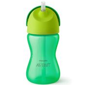 Copo Com Canudo Dinossauro 300ml +12m Verde Philips Avent