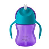 Copo Com Canudo Dinossauro 200ml +9m Roxo Philips Avent