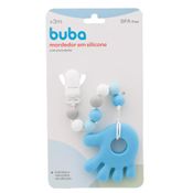 Mordedor de Silicone Mãozinha Com Prendedor Azul Buba