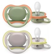 Chupeta Ultra Air 6-18m Lisa Verde Cinza C/2 Philips Avent