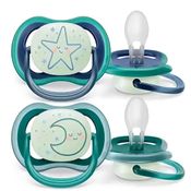 Chupeta Ultra Air Night 6-18m Azul C/2 Philips Avent