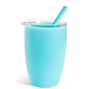 Copo Simple Clean Canudo 296ml +12meses Azul Munchkin