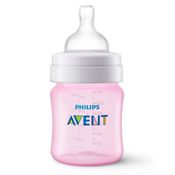 Mamadeira Classic 125ml +0m Rosa Philips Avent