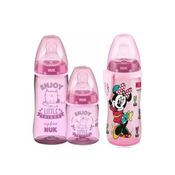 Kit Mamadeiras My First 150ml + 300ml Rosa + Copo Active 300ml Minnie Romero Nuk