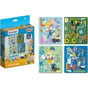 Quebra-Cabeça com 4 cenas Bugs Bunny Looney Tunes 16 peças Xalingo