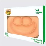 Prato Silicone Com Divisória Laranja Turminha Guara