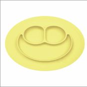 Prato Silicone Com Divisória Amarelo Turminha Guara