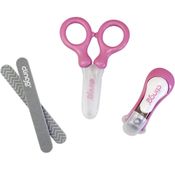 Kit Manicure Para Bebês 4peças Rosa Clingo