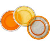 Kit 3 Pratos Bordas Silicone Coloridos Clingo