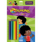 Livro de colorir com lápis de cor