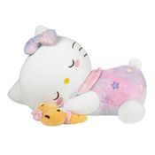 Bicho de Pelúcia Hello Kitty Hora da Soneca 50cm Sunny | Licenciado Sanrio, Super Fofo, Antialérgico e Ideal para Presentear ou Decorar