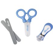 Kit Manicure Para Bebês 4peças Azul Clingo