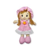 Boneca de Pano Fofy Toys Alice Rosa – Pelúcia Macia, Antialérgica, Ideal para Bebês e Crianças, Presente Fofo e Aconchegante
