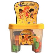 Cadeira com blocos de montar - Brinquedo Educativo - +18 meses