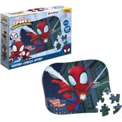 Quebra-Cabeça Homem Aranha Spidey 60 peças em Madeira Xalingo