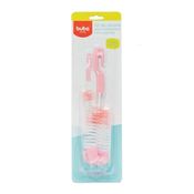 Kit Escova Para Mamadeiras Com Espuma Rosa Buba