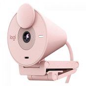 Webcam Logitech Brio 300, Full HD 1080p, USB-C, Com Microfone, Rosa