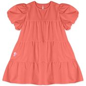 Vestido Lilica Ripilica Manga Curta Laranja