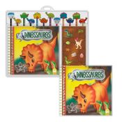 Livro Escolar De Colorir Dinossauros, Vale Das Letras, Com 12 Lápis De Cor E Borracha