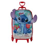 Mochila Escolar Roda Tripla 3D Stitch Praia Maxtoy 3857AM24