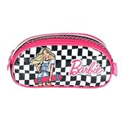 Estojo Escolar Infantil Triplo Barbie Skatista Xadrez Luxcel