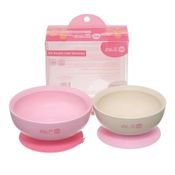Kit Tigelas Bowls Com Ventosa Rosa Lilica Ripilica BB