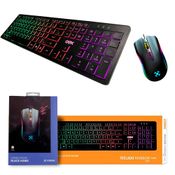 Kit Teclado Rainbow TC303 + Mouse Gamer Black Hawk
